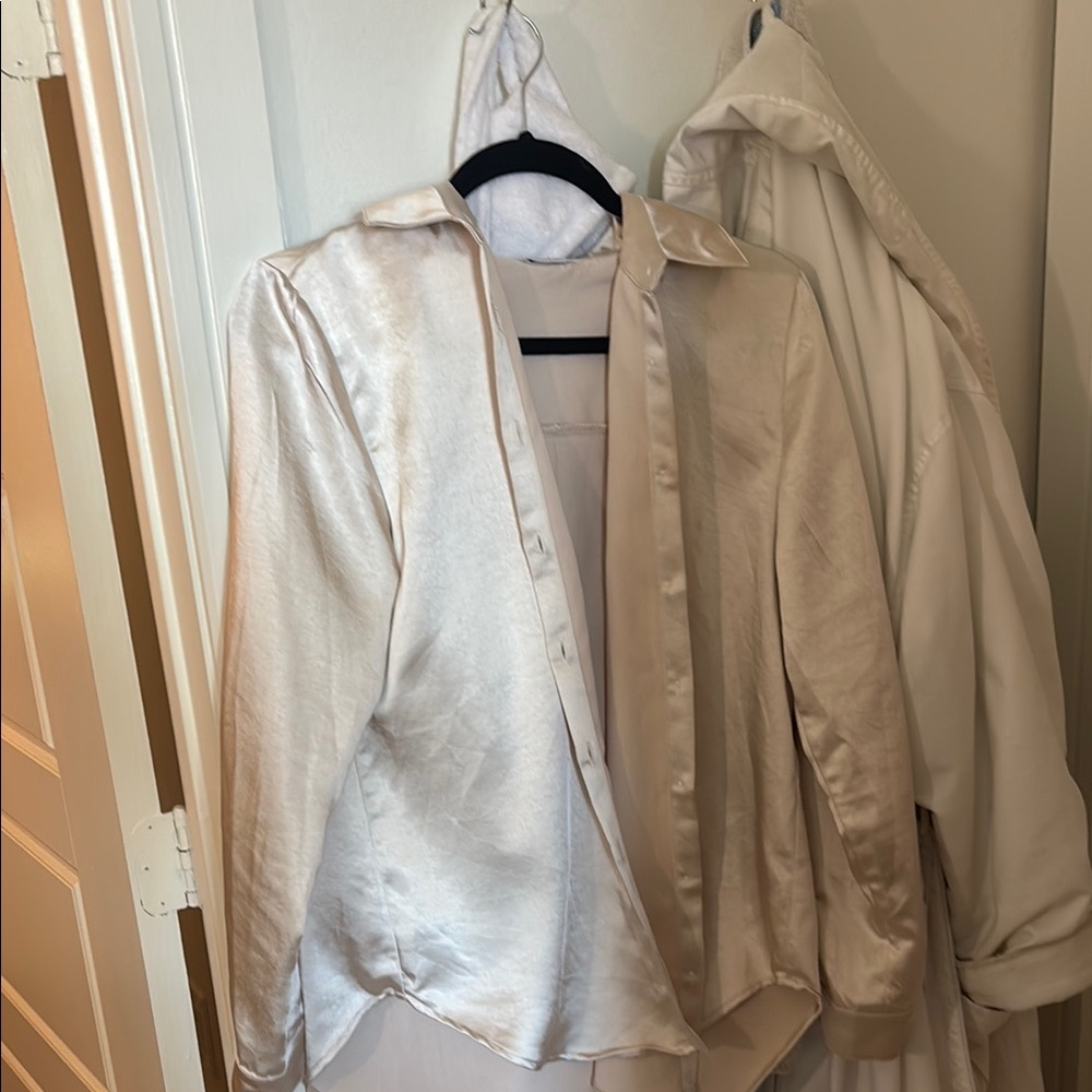 Princess Polly Cream Button Down Shirt